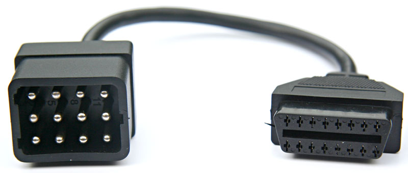 OBD-II Socket to Renault 12 Pin Adapter